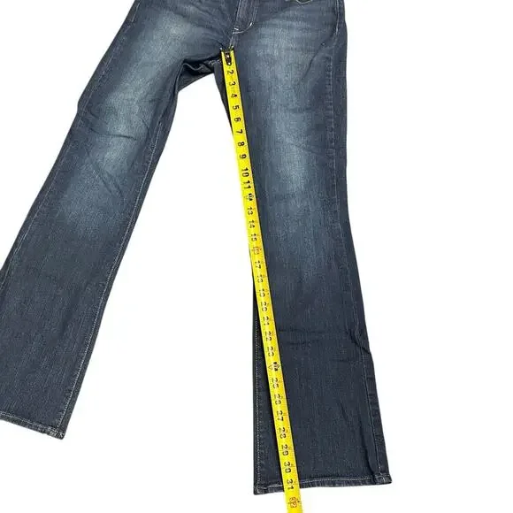 Levi Strauss Signature Womens 6M 28x32 Boot Cut Mid Rise Blue Dark Wash Denim - Picture 8 of 12